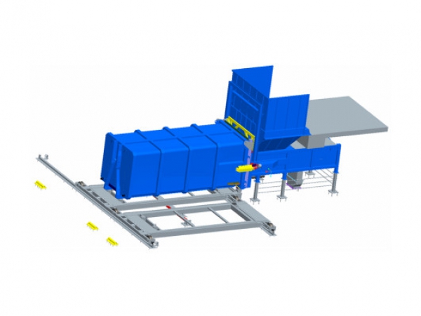 水平分体式压缩垃圾站(固定平台卸料)设备 水平分体式压缩垃圾站(固定平台卸料)设备