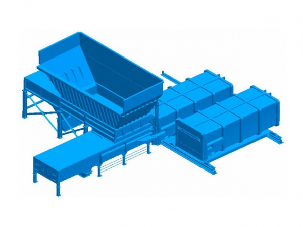 分体式水平压缩垃圾站(二次辅推预压) 分体式水平压缩垃圾站(二次辅推预压)