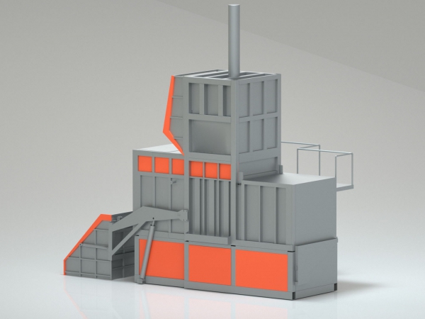 地面侧装垂直压缩垃圾站 地面侧装垂直压缩垃圾站